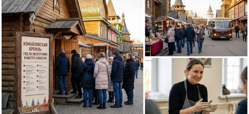 Красочные башни Измайловского Кремля, место проведения экскурсий и мастер-классов