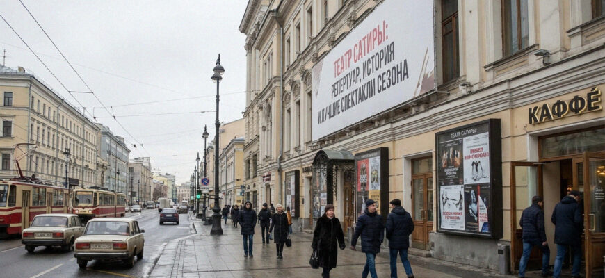 Фасад Московского академического театра сатиры на Триумфальной площади