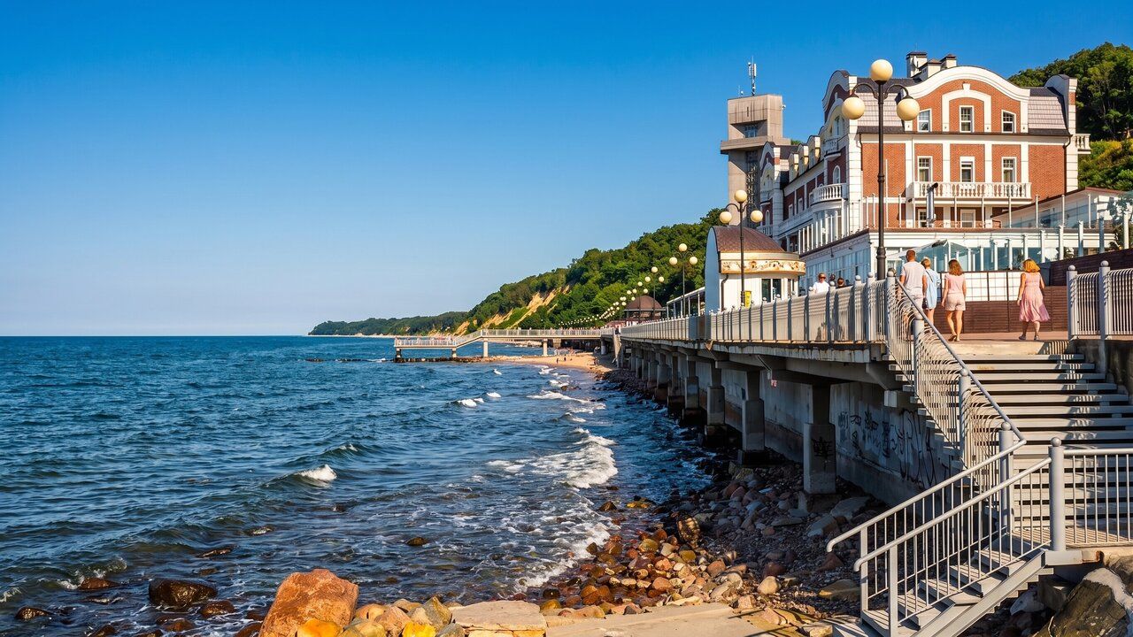 Куршская коса, Рыбачий, дюны и вечер у моря, Калининград